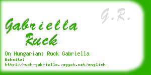 gabriella ruck business card